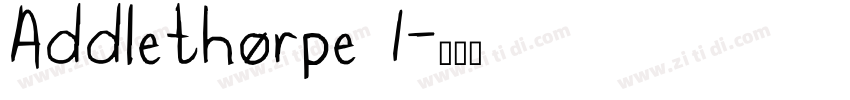 Addlethorpe 1字体转换